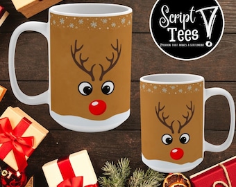 Rudolph 15 oz. White Mug