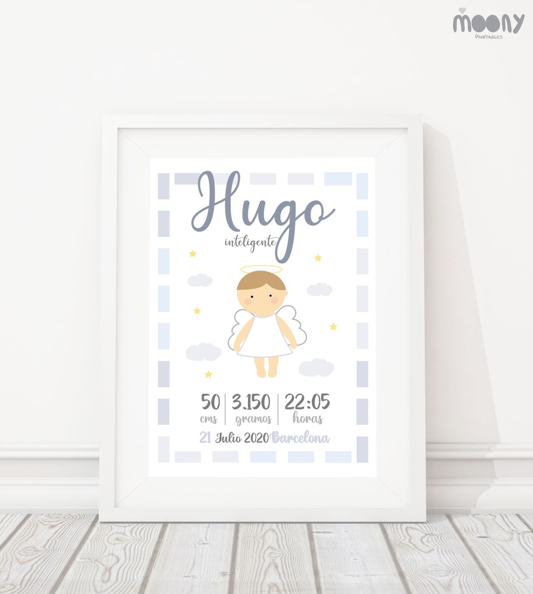 Heaven Birth Data Sheet Digital Download Baby Data Chart Name Birth ...