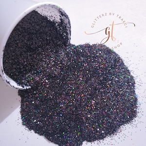 BLACK HOLO // Fine Black PET Holographic Glitter