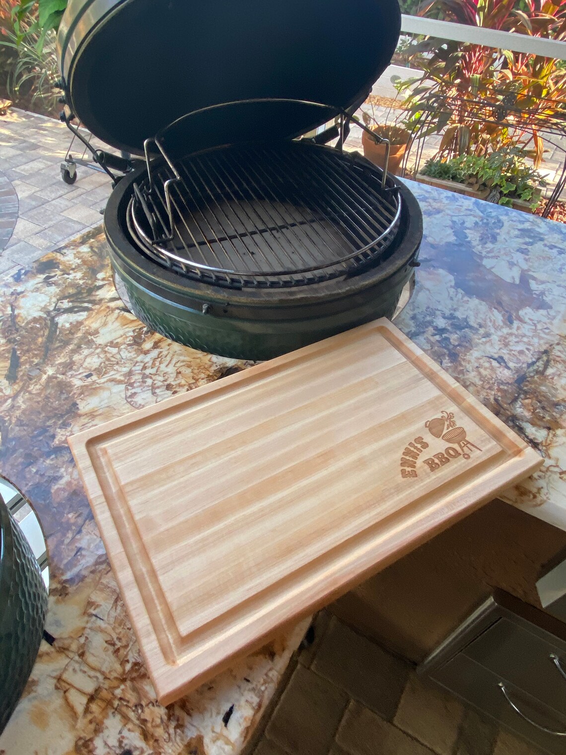 BBQ Butcher Block Cutting BoardSolid Edge Grain Maple with Etsy