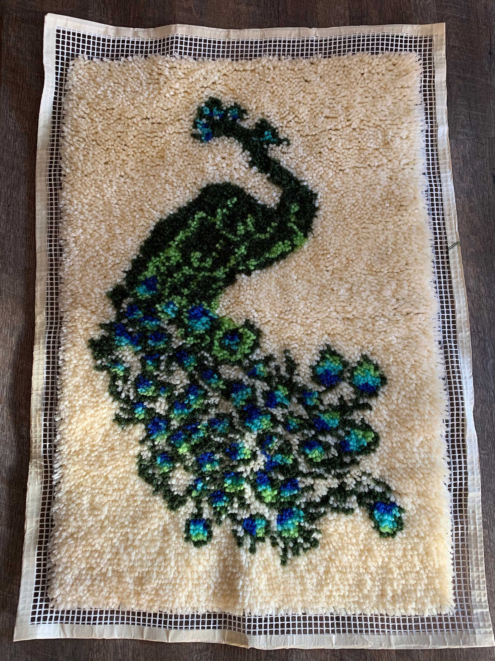 Vintage Latch Hook Rug/Wall Hanging Etsy