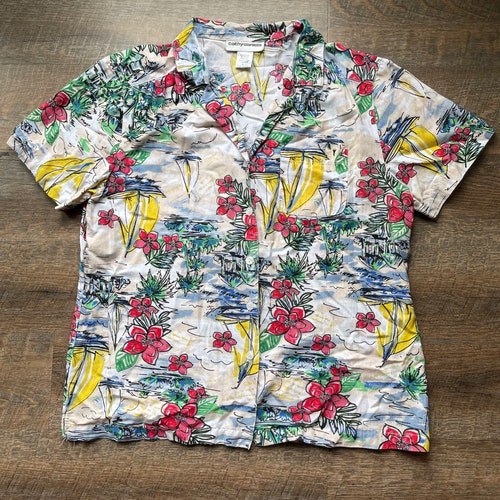 1980s Hawaiian Shirt for Holiday Party Tropical Aloha | Etsy