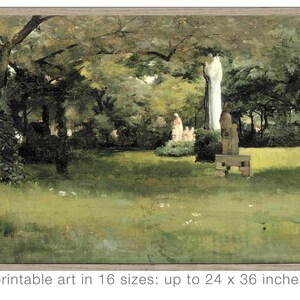 PRINTABLE WALL ART | Antique France | Parisian Museum Gardens | Downloadable Prints: 5x7 inches up to 24x36 inches | 063