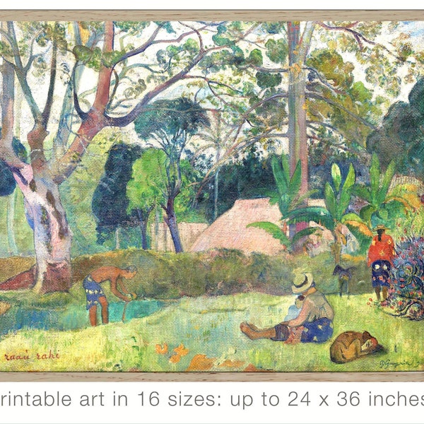 PAUL GAUGUIN | Printable Wall Art| Gauguin Tropical Landscape | Windward Islands | French Polynesia | Society Islands | Tahiti Wall Art |020