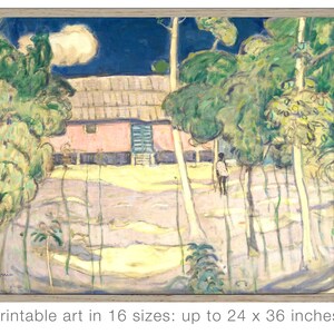 ANTIQUE TRINIDAD landscape painting | Printable Trinidad landscape | Caribbean Landscape art | Trinidad Wall Art |  Downloadable Prints |065