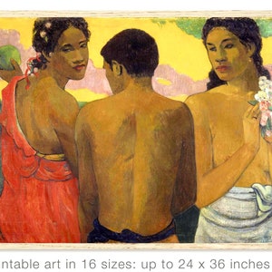 Gauguin Printable - Paul Gauguin - Downloadable Art - Tropical Landscape - Polynesian Art - Large Digital Poster - Exotic Landscape Art