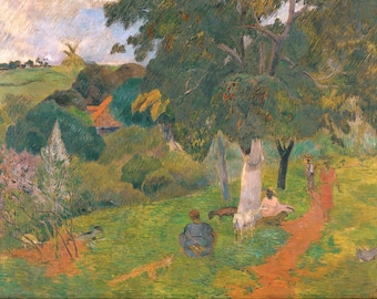 Gauguin Martinique Painting: Tropical Landscape Art Print (Digital Download)