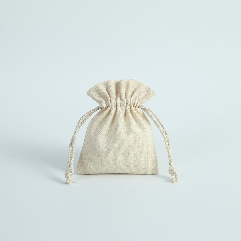 50 pochons ou sac en coton de 7 x 9 cm avec ou sans logo pour emballages, cadeaux ou bijoux image 4