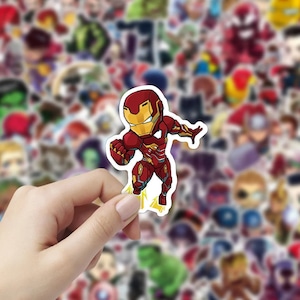 Lot de 25 Stickers Marvel, Imperméables et Adorables