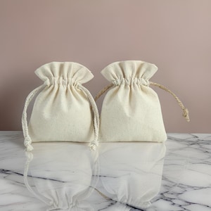 20-50 Pack 7 x 9 cm Cotton Pouches for Jewelry, Candy and Gifts | for Rings, Necklaces, Bracelets and Earrings