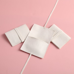 Microfiber Jewelry Pouch with Ribbon for Jewelry, Candy, Rings, Necklaces, Bracelets, Earrings, Wedding