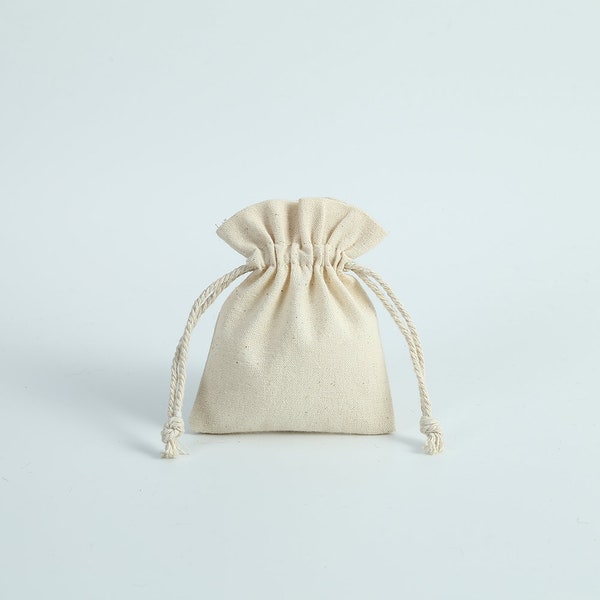 50 pochons ou sac  en coton de 7 x 9 cm avec ou sans logo pour emballages, cadeaux ou bijoux