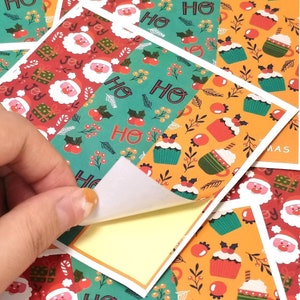 lot de stickers de noel, Autocollants pour emballages de noel, pour cadeau, bullet journal ou bricolage