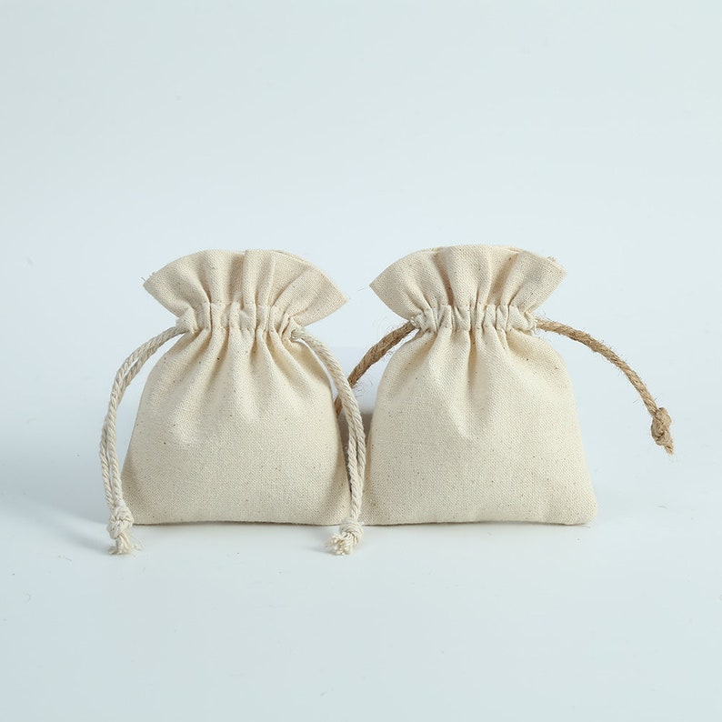 50 pochons ou sac en coton de 7 x 9 cm avec ou sans logo pour emballages, cadeaux ou bijoux image 3