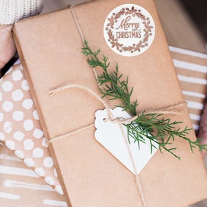 set de 10 stickers navideños, Stickers para empaques navideños, para regalos, bullet journal o DIY