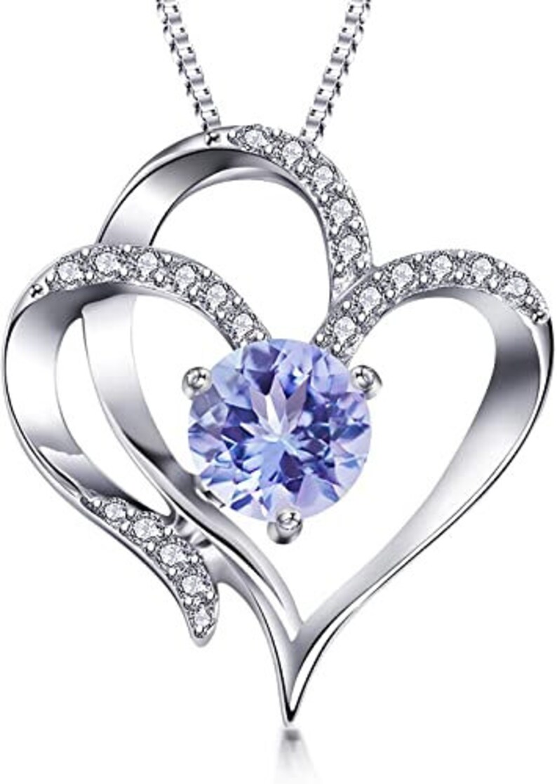 Heart Necklace 14K Gold Plated 5A Cubic Zirconia Pendant Necklaces for women