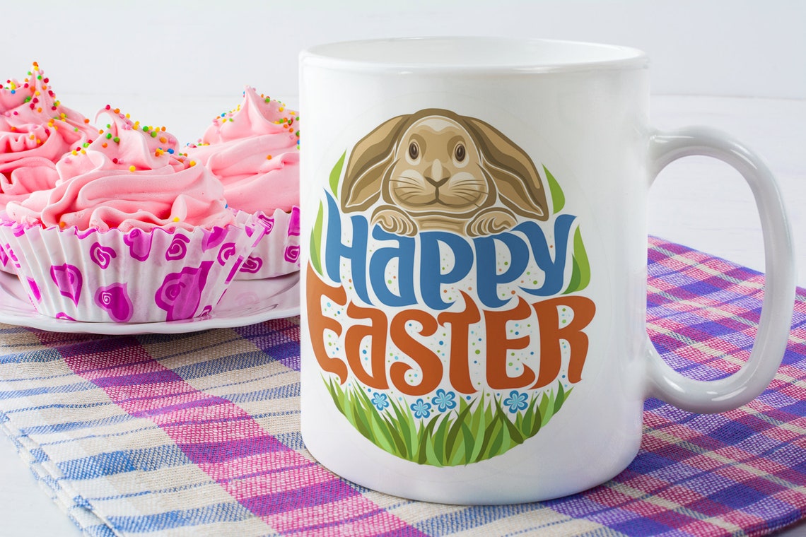Happy Easter mug Easter mug Easter coffee mugs easter gifts Etsy