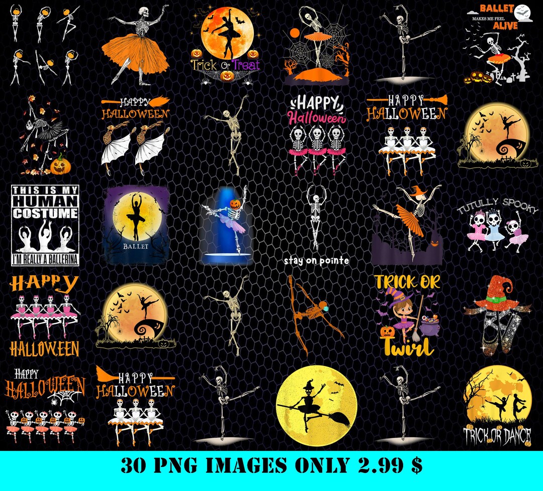 Funny T-Shirt Pumpkin Gifts for Ballet Dancer in Halloween.