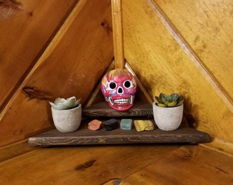 Low Profile Corner Spiritual Meditation Altar | Shrine | Plant Stand | Cat Meditation Space