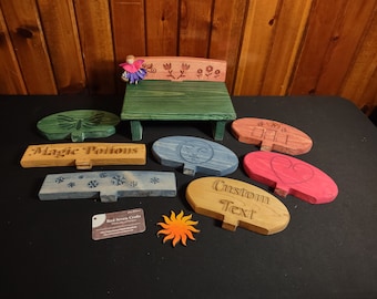 10 Inch Customizable Shelf Set seasonal, changeable, gift, small table for collectables.
