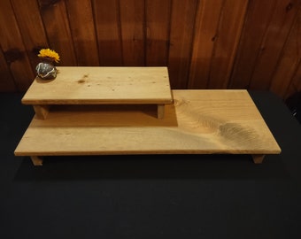 One of a kind XL shelf set in golden oak