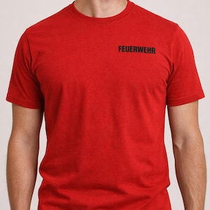 Feuerwehr Bügelaufkleber – Flexfolie zum Aufbügeln für Kleidung, Jacken & Taschen – Aufbügelmotiv in Rot, Weiß oder Schwarz – klein