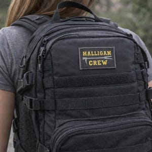 HALLIGAN Crew Patch – Feuerwehr Klett Patch – Tactical Gear Abzeichen – Firefighter Crew Emblem