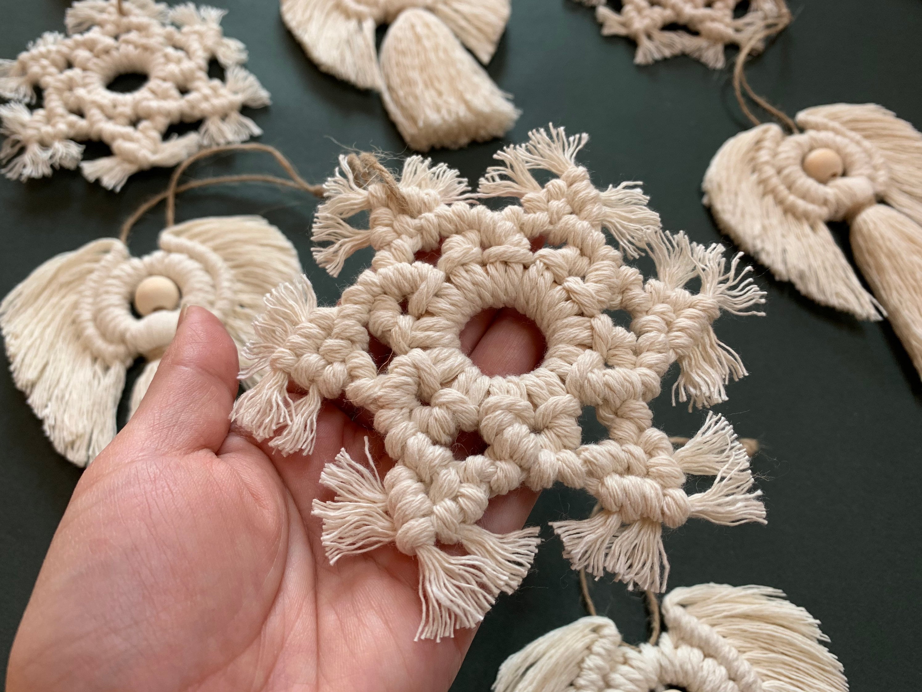 Macrame Christmas ornaments Etsy