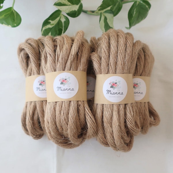 9mm Jute string for weaving, macraweave and crafting / single strand / 4yard