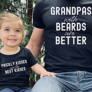New Grandfather Shirt, Father&#39;s Day Gift for Him, Husband Anniversary Gift, Grandkids Funny Shirt, Grandpas with Beards