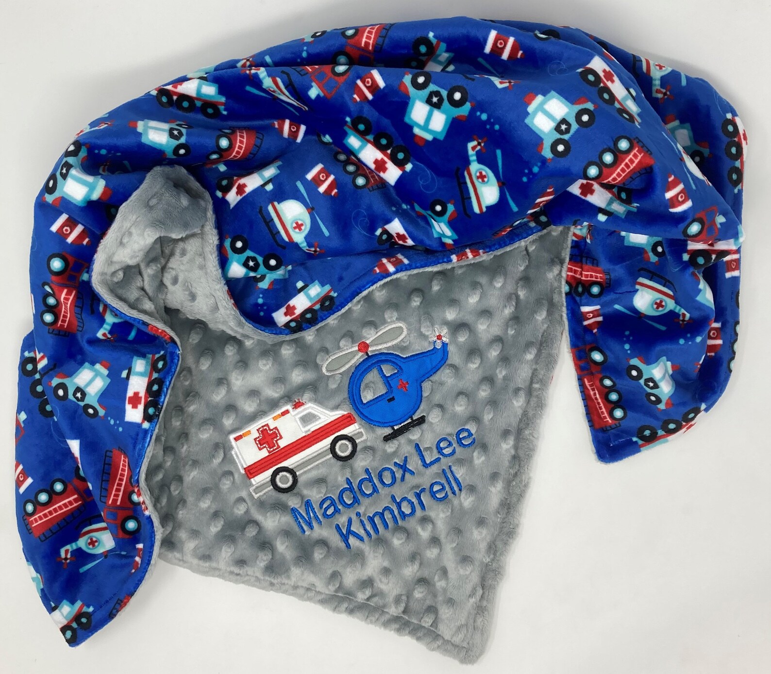 Personalized EMS Baby Blanket Embroidered Ambulance Birth Etsy