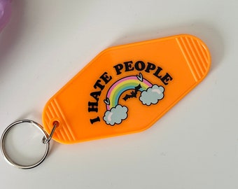 Creepy Cute Keychain, Pastel Goth Accessories, Funny Motel Keychain, Gifts for Friend, New Driver Gifts, Groovy Keychain, Sarcastic Keychain