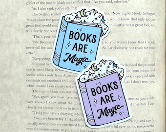Books are Magic Sticker, BookTok, Reading Stickers, Kindle Sticker, Laptop Decal, Book Lover Gift, Book Presents, Magical Gift, Bibliophile