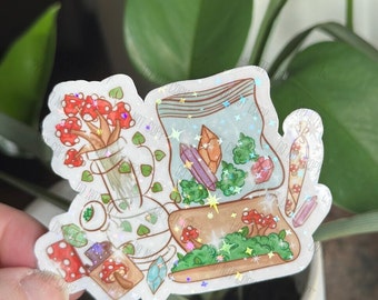 Stoner Stickers, Cottagecore Stickers, Magic Mushroom Sticker, Pothead Gifts, Stoner Gifts for Her, Adult Stickers for Water Bottle