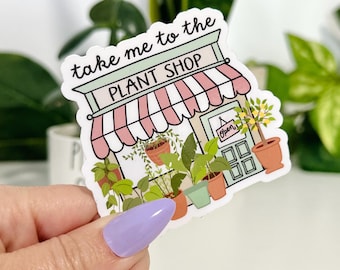 Cute Plant Sticker, Plant Lover Gift, Funny Plant Sticker, Gift for Plant Parent, plant shop items, plant store owner, plant obsessed gifts
