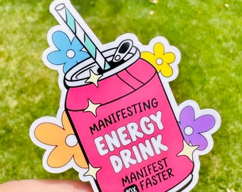 Manifesting sticker, cute inspo gifts, affirmation gift for women, best friend present, self love gifts, Girly stickers for water bottle