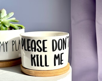 Funny Planters, Funny Plant Pot, Mini Succulent Planter, Plant Lover Gift, Succulent Pots with drainage, Funny Succulent Pot, Silly Planter
