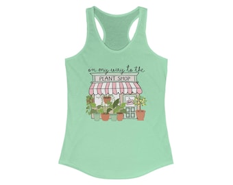 Plant Lady Gifts, Succulent Tshirt, Just One More Plant Tank Top, Botanical Tank Top, Gardening Tank Top
