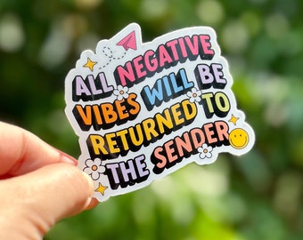 Good Vibes Only Sticker, Self Love Sticker, Affirmation Gift for her, Mental health gift, Best Friend Gift, Birthday Gift for Girl