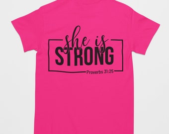 SHE IS- Pink T-shirt