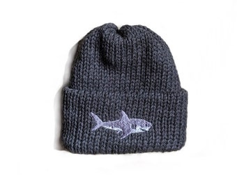 Sharkie Shark Beanie | Keeps you warm in cold weather and makes for a baby shark birthday