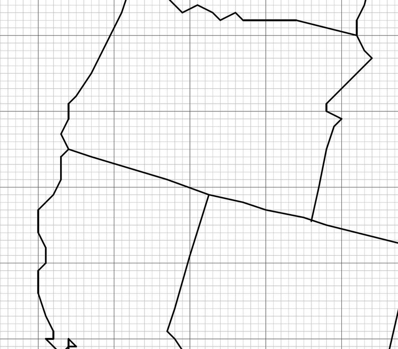 Large United States Map cross Stitch Pattern Back Stitches Etsy