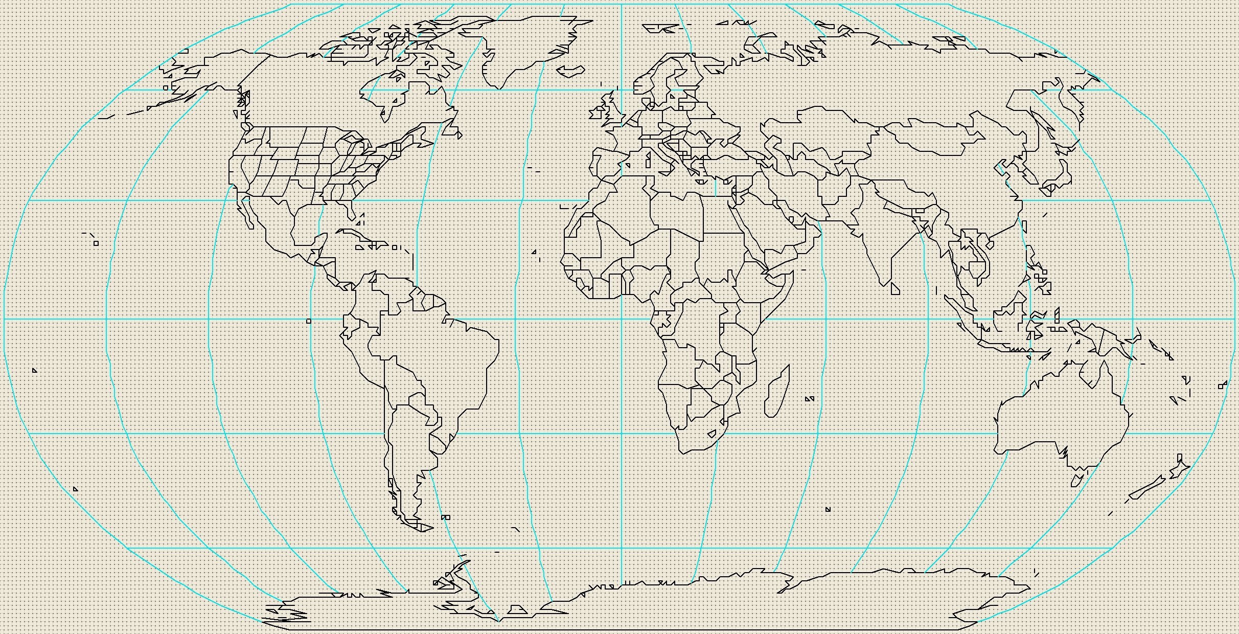 World Map With US Statescross Stitch Pattern Back Stitches | Etsy