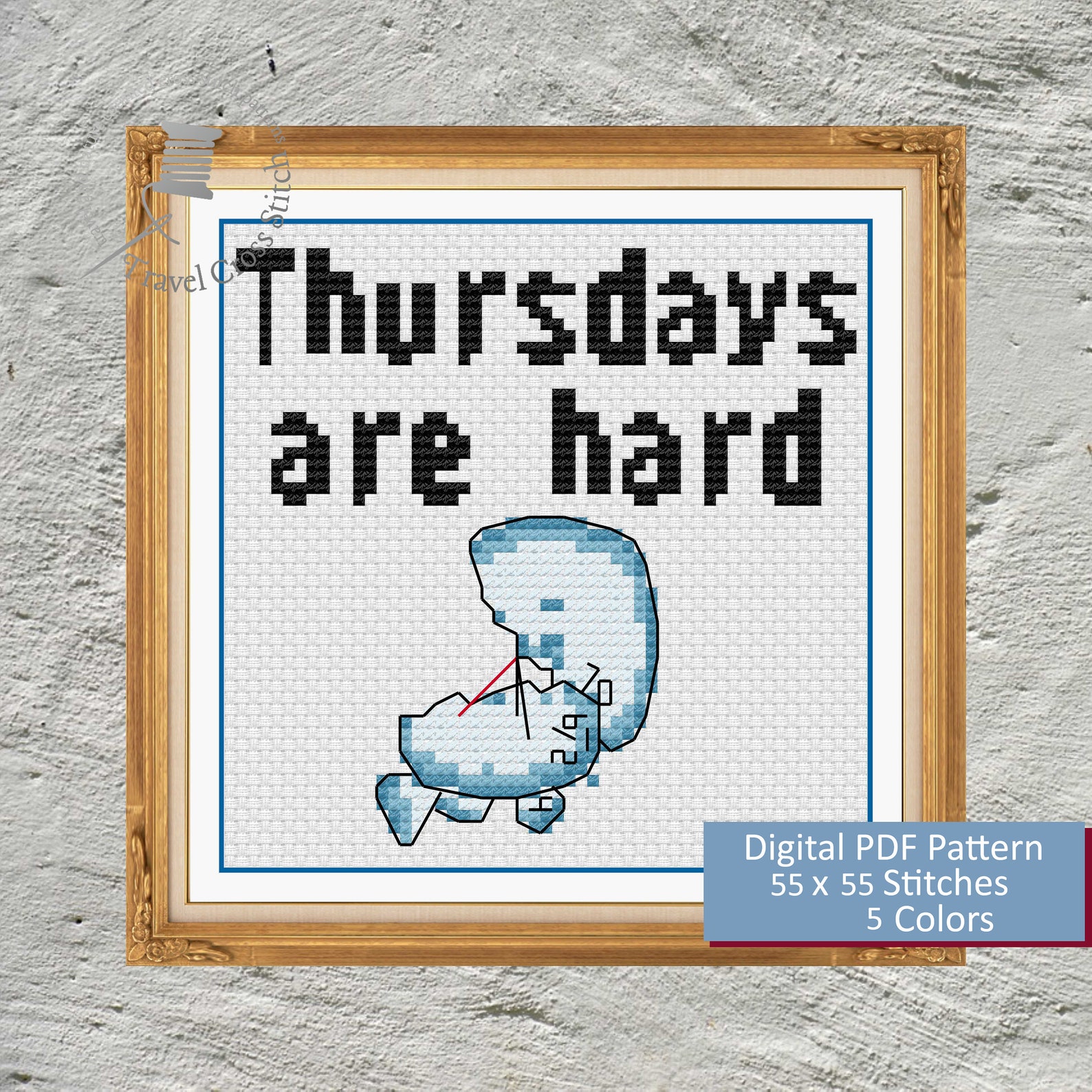 Days Are Hard Cross Stitch Pattern Bundle (5 PDF Patterns) - Etsy