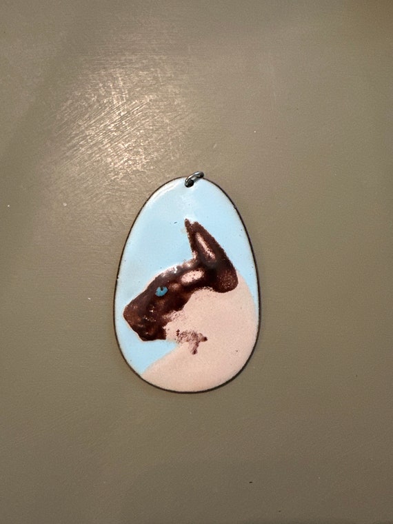 beautiful vintage painted cat pendant, cat lover g