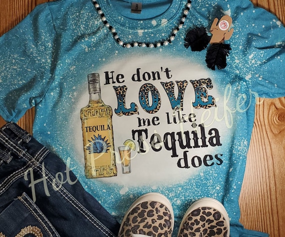Tequila Does Bleached Tee Shirt - Etsy