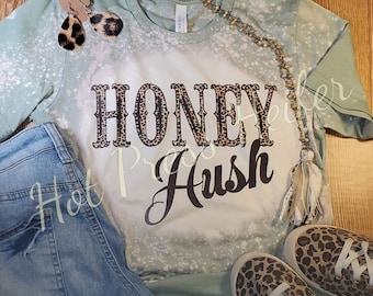 Honey Hush - sublimation tee shirt - bleached