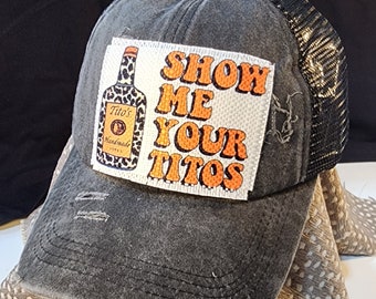 Show me your Titos hat - criss cross ponytail