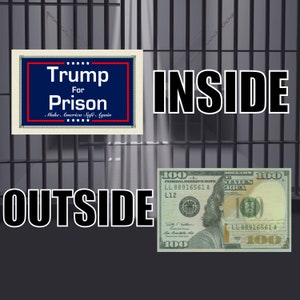 Set of 10: Hilarious Prank Fake 100 Dollar Bill - Trump For Prison, Make America Safe Again