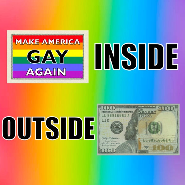Set of 10: Make America GAY Again Fake 100 Dollar Bills Hilarious Prank Gag Gift